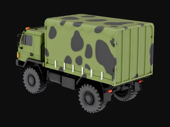 3D model for A large military delivery truck