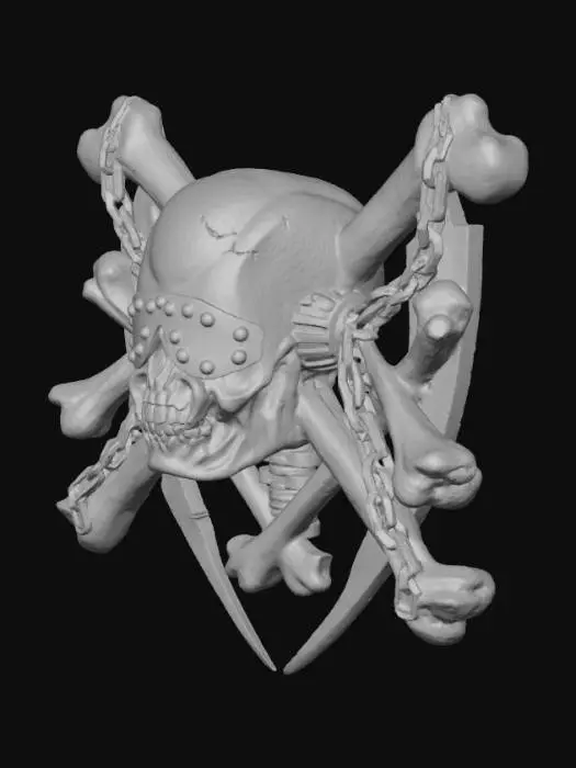 3D model for Skull Chains Emblem