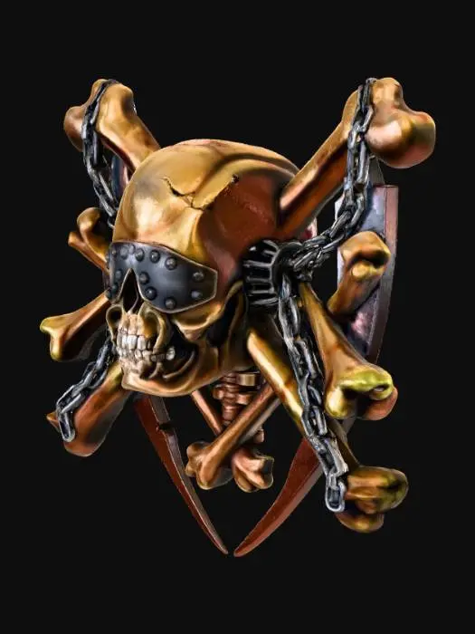 3D model for Skull Chains Emblem
