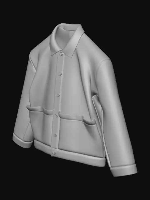 3D model for Denim Pixel Vine Jacket