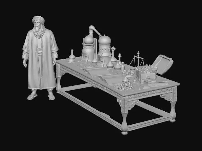 3D model for The Alchemist's Table