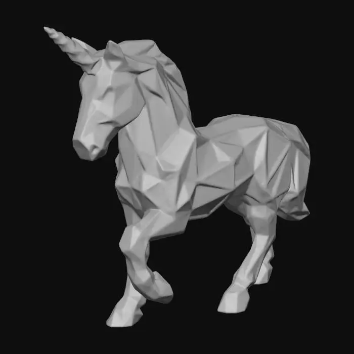 3D model for polygonal unicorn