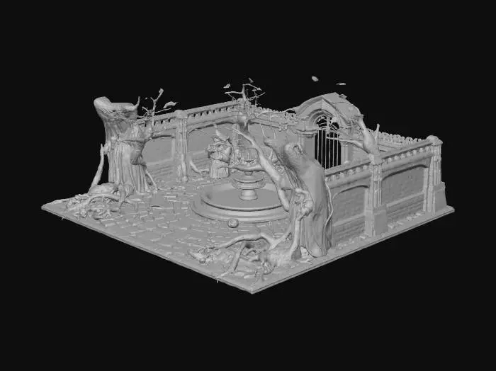 3D model for Enchanted Courtyard, #Halloween2025#