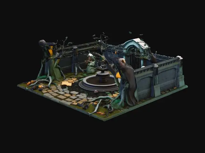 3D model for Enchanted Courtyard, #Halloween2025#