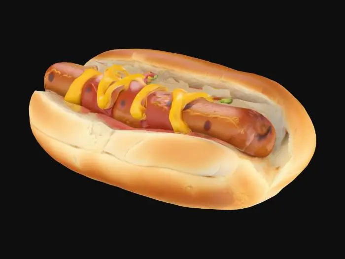 3D model for ultra photorealistic hot dog