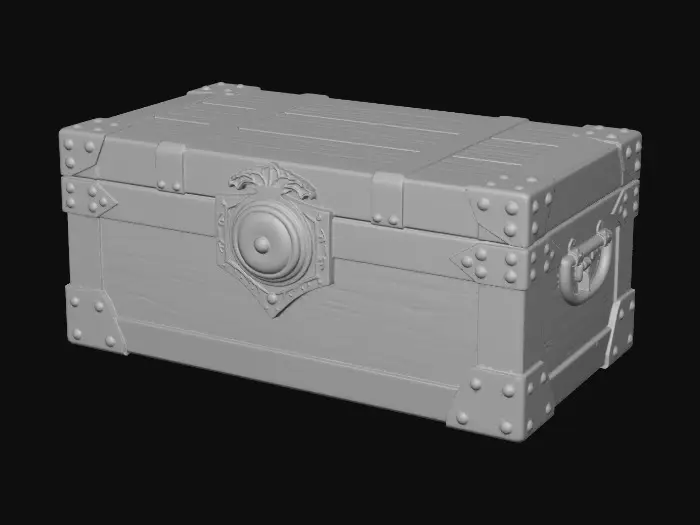 3D model for Brass-Banded Treasure Chest