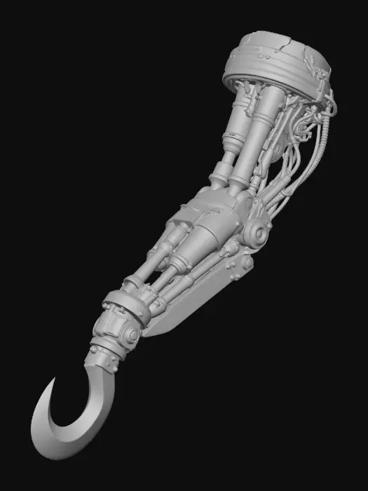 3D model for Rusty Mechanical Hook Arm
