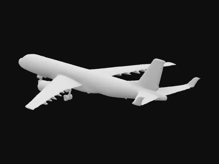 3D model for create a detailed model of an A320 with its wheels out, like landing
