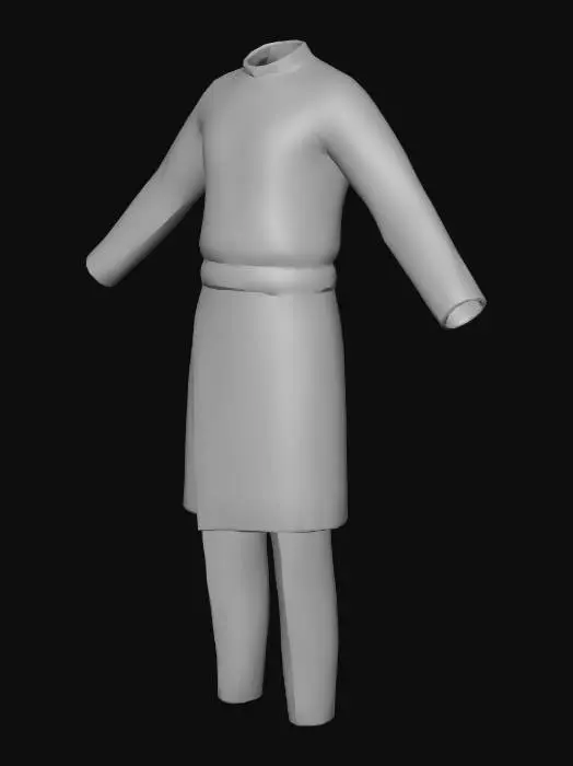 3D model for Black Baju Melayu