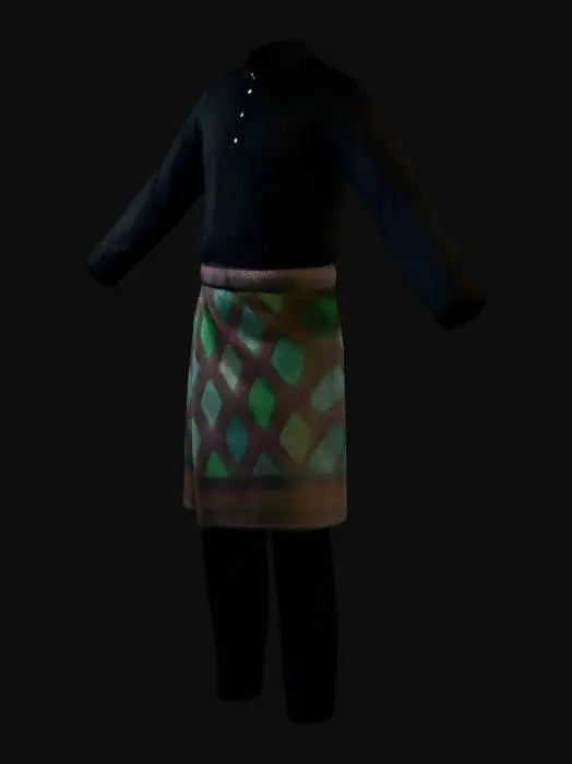3D model for Black Baju Melayu