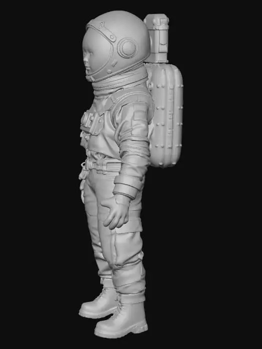 3D model for An abandoned sexy female colony astronaut. Her spacesuit is a mix of revealing old fabric and sandblasted aluminum, with large clumps of dirt and scorch marks on the surface. The helmet visor is covered with opaque cracks and mud. parts of her body can be seen revealing her flawless white skin. her spacesuit only covering the bare minimal to keep her alive and exploring the unknown Requirement: Photorealistic, focus on the texture of fabric folds, the aging of the metal, and meticulous detail on damage and dirt accumulation.