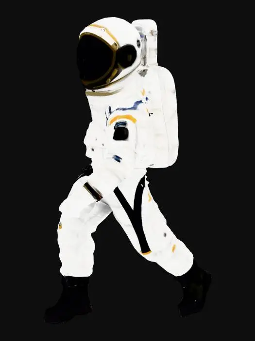 3D model for An abandoned sexy female colony astronaut. Her spacesuit is a mix of revealing old fabric and sandblasted aluminum, with large clumps of dirt and scorch marks on the surface. The helmet visor is covered with opaque cracks and mud. parts of her body can be seen revealing her flawless white skin. her spacesuit only covering the bare minimal to keep her alive and exploring the unknown Requirement: Photorealistic, focus on the texture of fabric folds, the aging of the metal, and meticulous detail on damage and dirt accumulation.