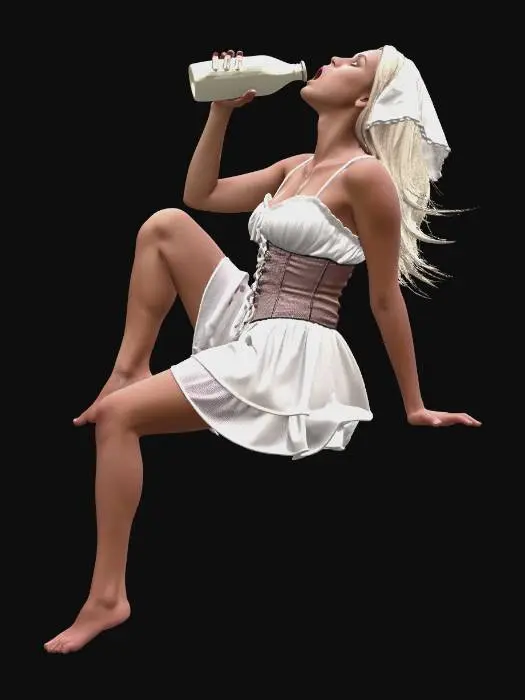 3D model for Milk Maiden in the Meadow, #EasterEgg2026#