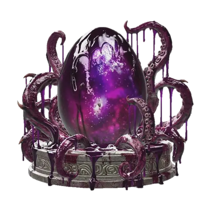 Eldritch Galaxy Egg, #EasterEgg2026# 3D model, vytvořený pomocí AI