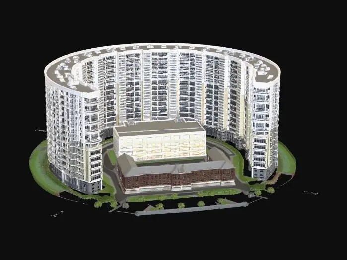 3D model for Circular Residence Complex