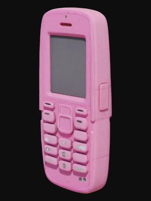 3D model for pink flippable phone from the 2000s
