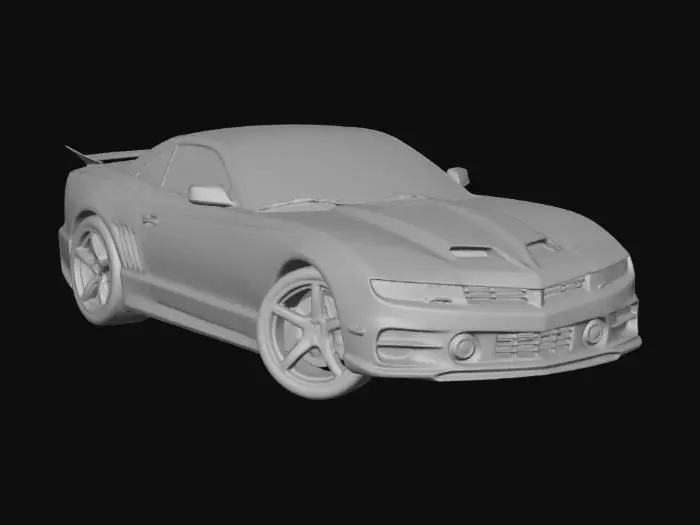 3D model for Crimson Camaro at Sunset