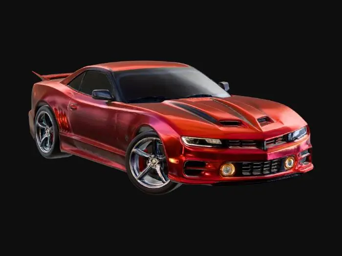 3D model for Crimson Camaro at Sunset