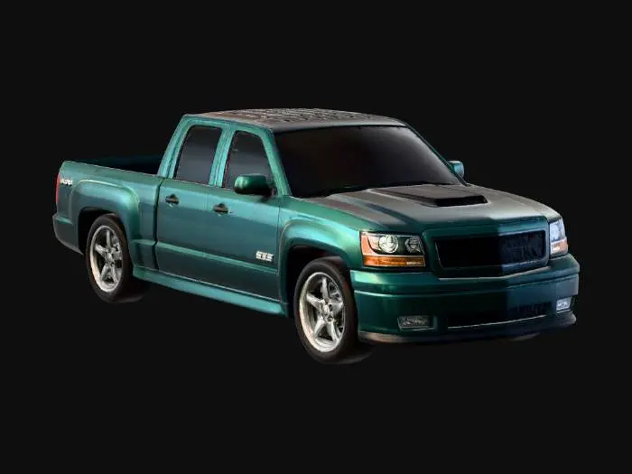 3D model for Emerald Silverado SS on Track