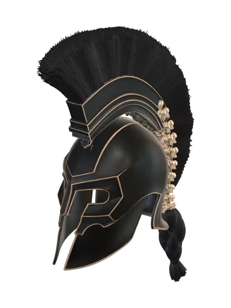 greek-warrior-helmet - Vertebrae 3D model, vytvořený pomocí AI