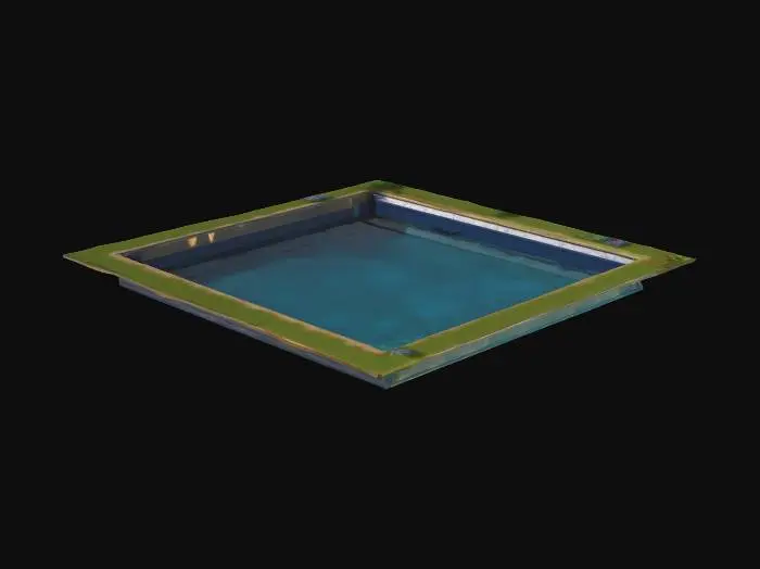 3D model for create a small rectanngular bordered water body like swimming pool