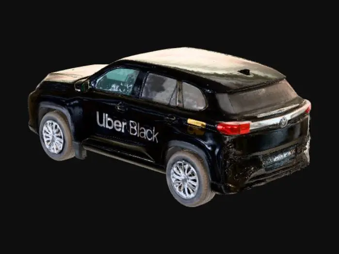 3D model for Uber Black Toyota Decorated