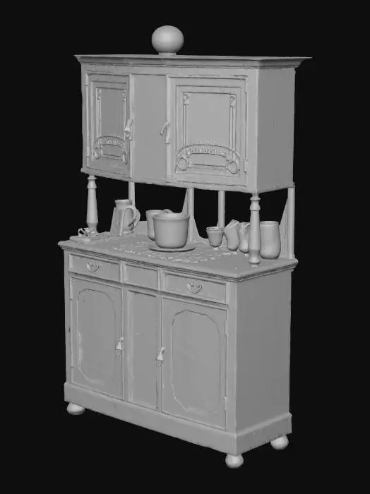 3D model for Antique Cabinet in Sunlight