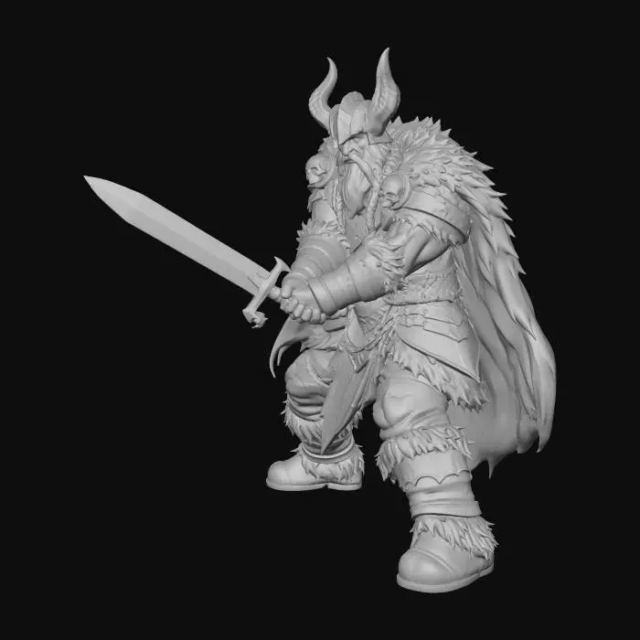 3D model for Skullbound Warlord Swordsman