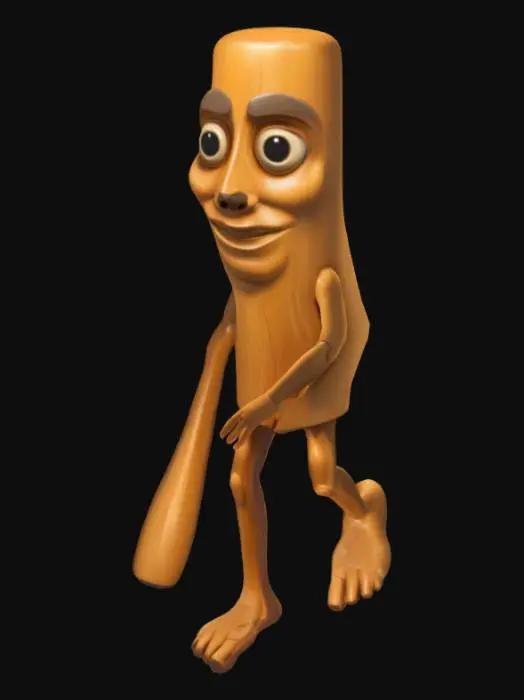 3D model for Tung Tung Tung Sahur