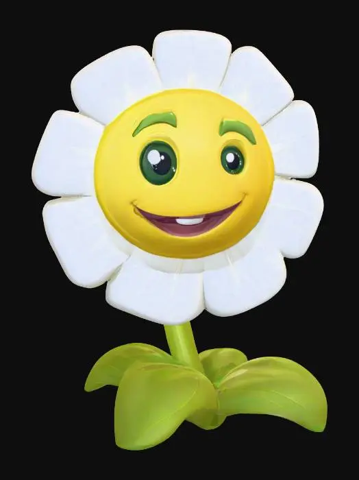 3D model for Happy Blooming Marigold