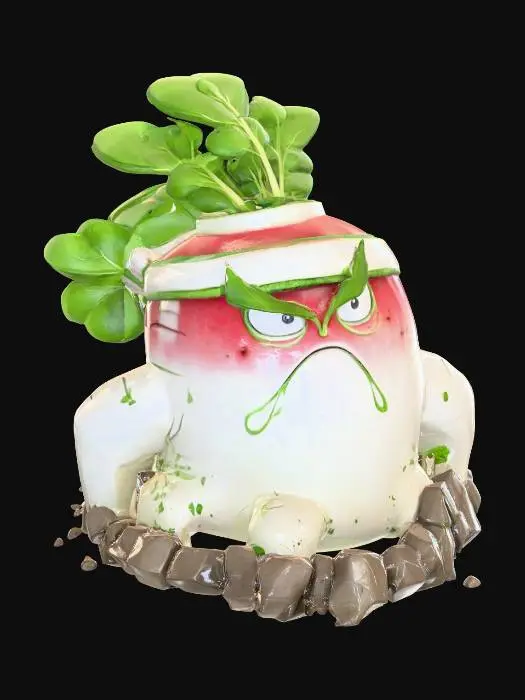 3D model for Grumpy Radish Warrior