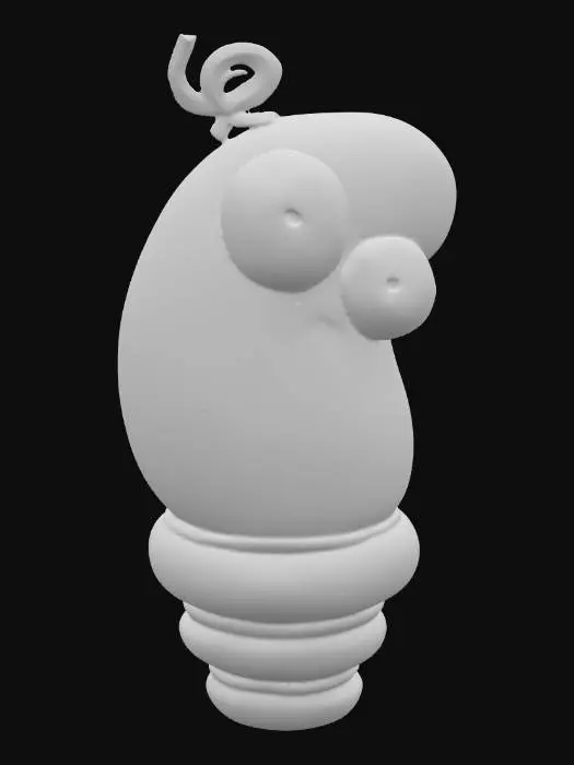 3D model for Green Grumpy Bean