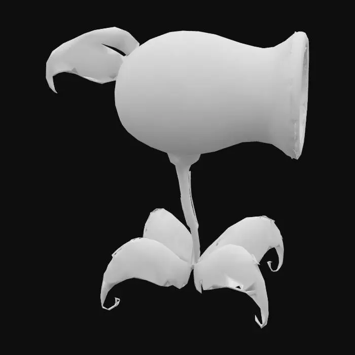 3D model for Peashooter Plant Character
