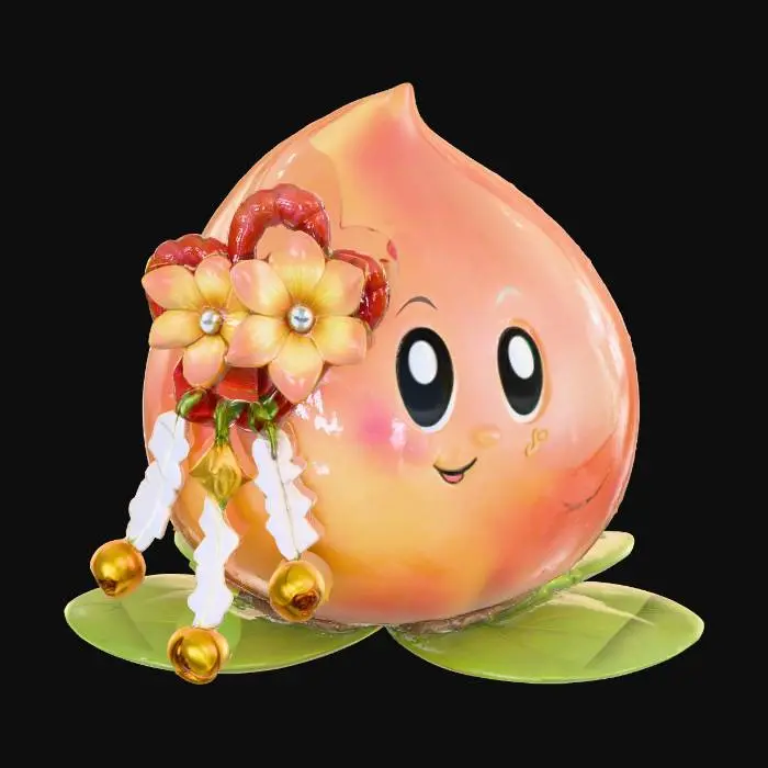 3D model for Peach Blossom Charm