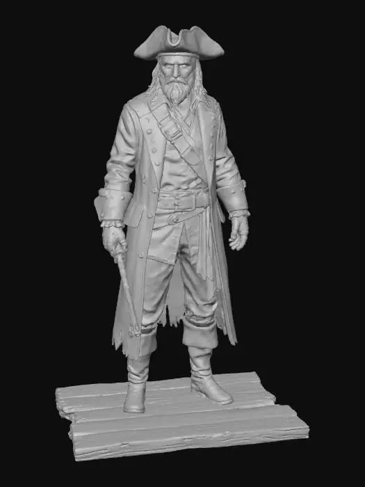 3D model for PIRATA CON TRABUCO CO UNA BASE EN EL SUELO