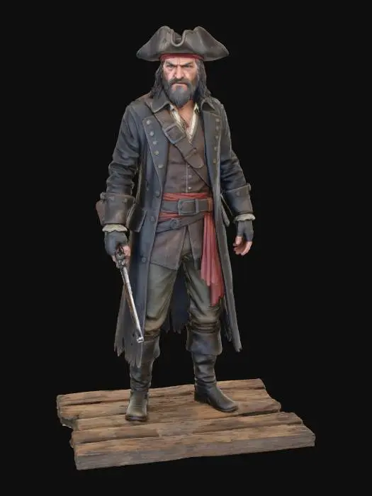 3D model for PIRATA CON TRABUCO CO UNA BASE EN EL SUELO