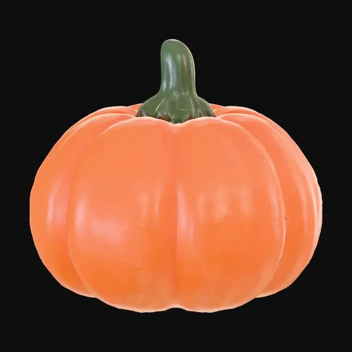 3D model for Mini abóbora estilizada com textura suave e acabamento fosco, #Thanksgiving#