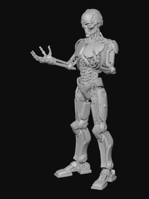 3D model for un robot humanoïde réaliste type Terminator mais plus massif