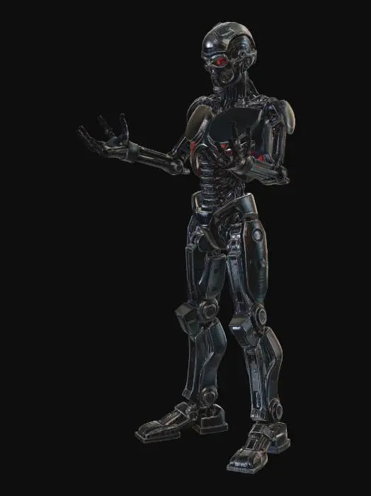 3D model for un robot humanoïde réaliste type Terminator mais plus massif