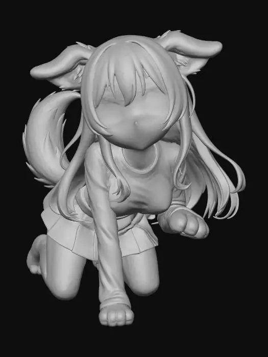 3D model for Puppy Girl in the Park