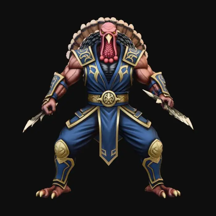 3D model for Warrior Turkey Showdow, #Thanksgiving#