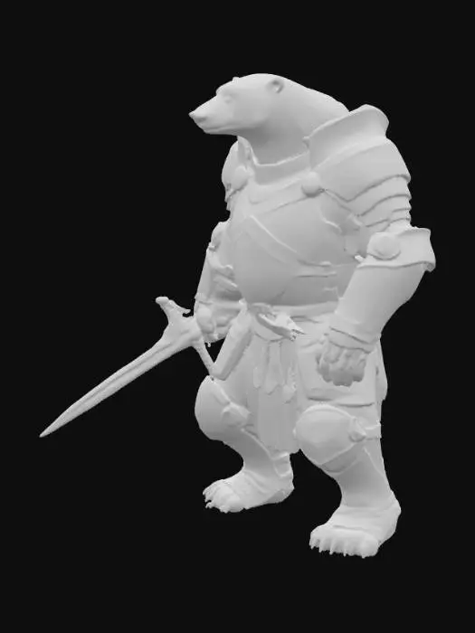 3D model for Polar Knight, #PBR#