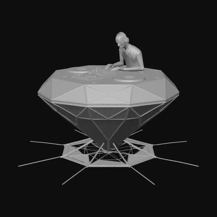 3D model for DJ on Diamond Deck