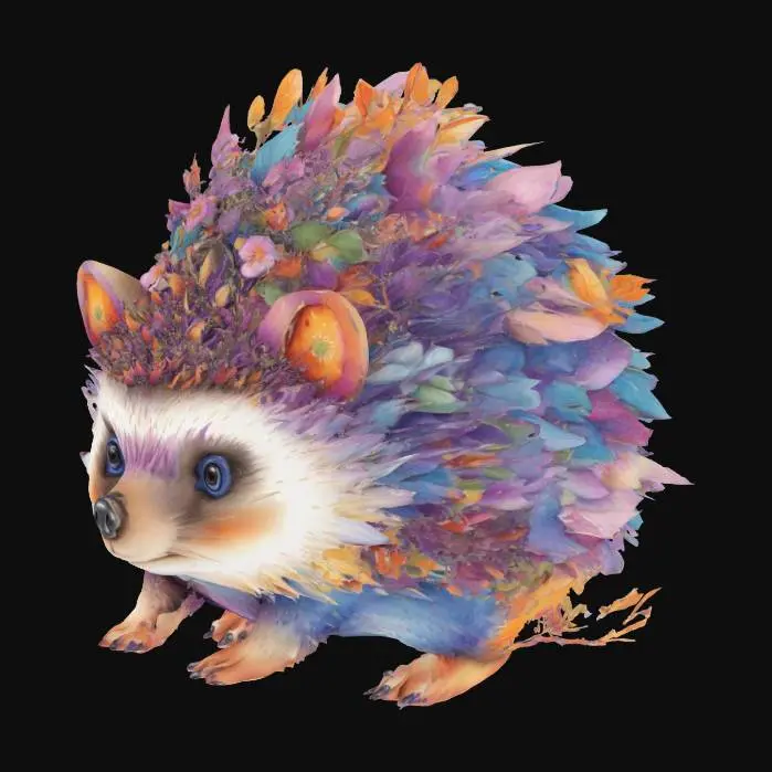3D model for Floral Quill Hedgehog