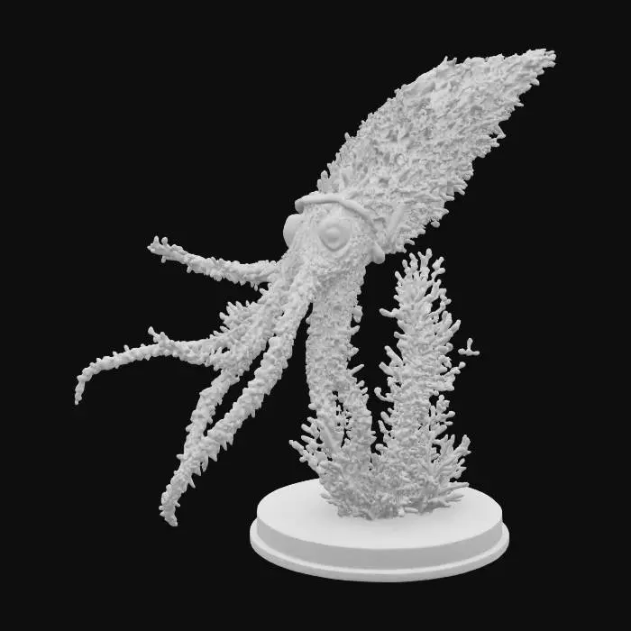 3D model for Vibrant Sea Squid , #ocean#