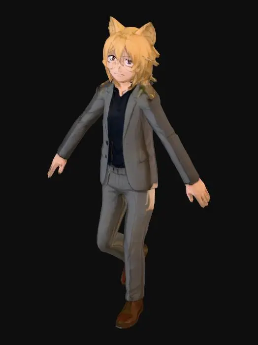 3D model for Dapper Cat-Eared Character
