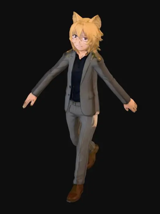 3D model for Dapper Cat-Eared Character
