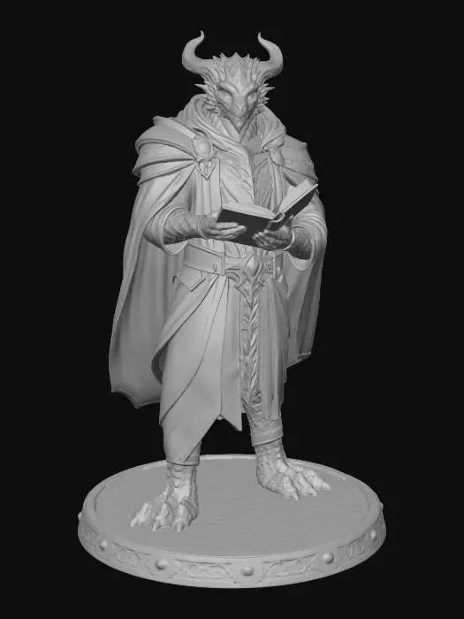 3D model for Dragonborn Scholar
