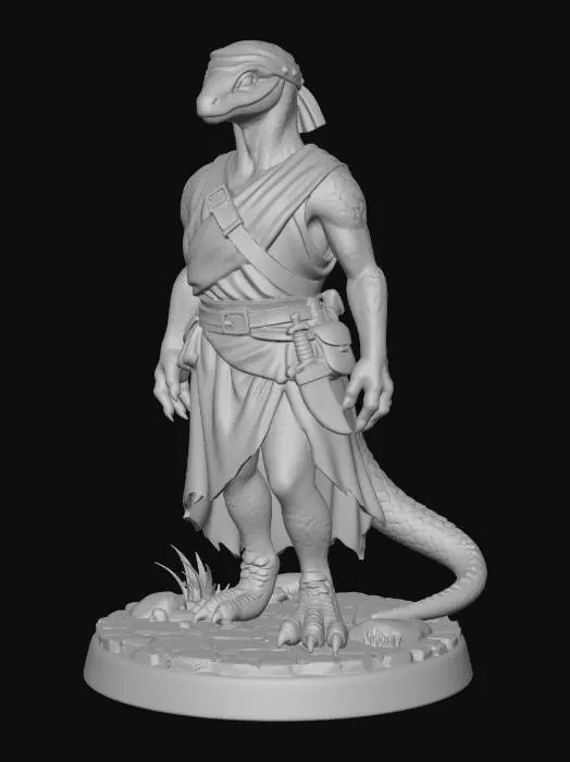 3D model for Male Lizardkin Villager