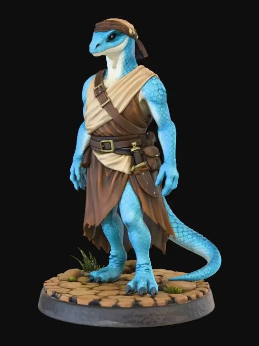 3D model for Male Lizardkin Villager